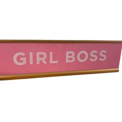 Pink Girl Boss Desk Sign 2"x 8" New 