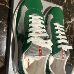  Men's America's Cup Patent Leather Patchwork Sneakers