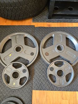 5lb and 35lb Weider Olympic Grip Plate Weight Plates