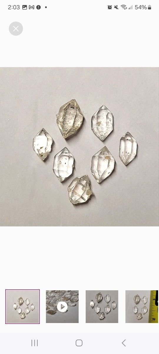 7pcs. Lot Herkimer Diamonds Double Terminated High Quality Lot Crystal 3-7mm