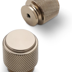 10 Pack Champagne Bronze Round Brushed Aluminum Cabinet Knobs (1.1 x 1 x 0.78 inches, 10 Count)