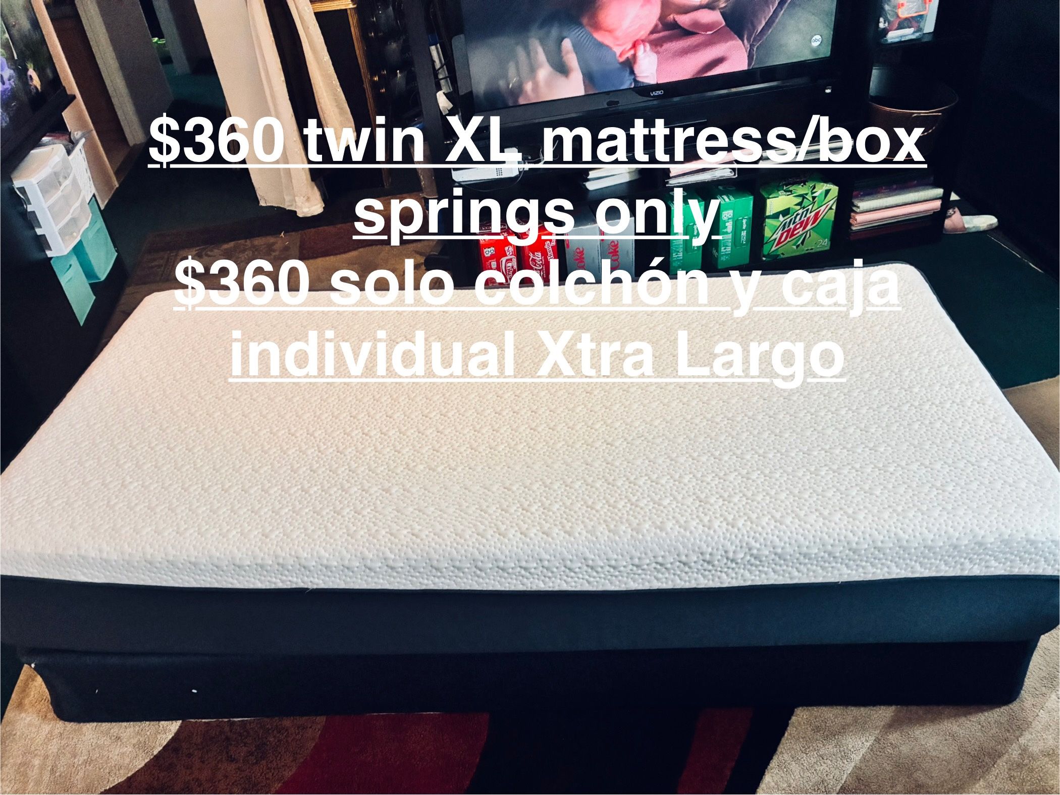 π©·π©·1- $$$360 twin XL mattress/box springs only.(Not new) - I stock up on these from purchasing them in Seattle and Tri Cities and bringing them ba