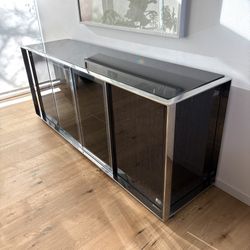 Modern Chrome Sideboard Or Media Stand 