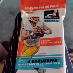 Football 2021 Donruss 30 Card Value Pack Look For Blue Parallels.  Cash Porch Pickup Redmond 