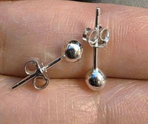 🪷18k Stud Ball Earrings 3mm