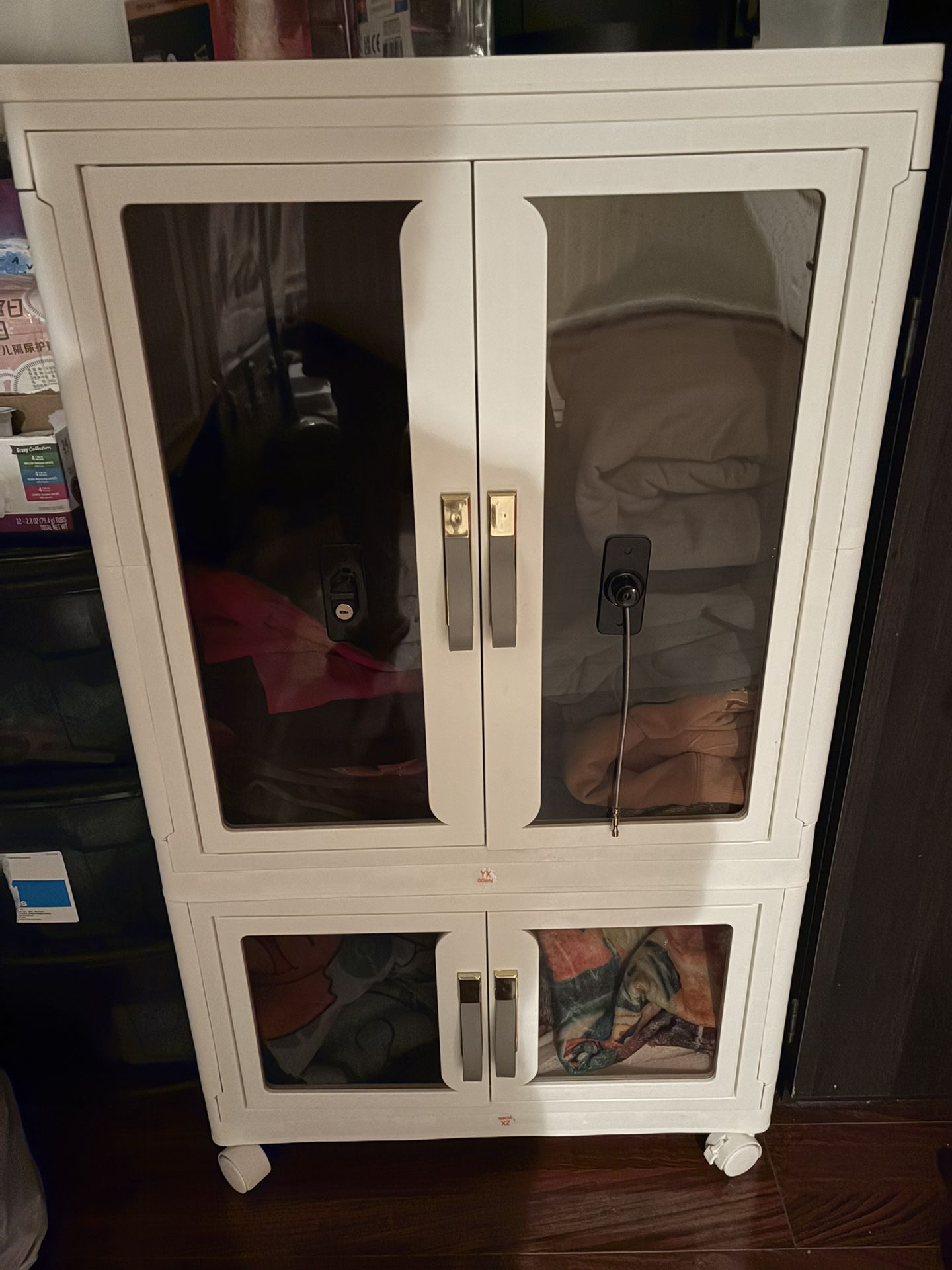 Mini Foldable Closet With Cabinet