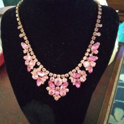 Pink Ringtone Necklace  Vintage