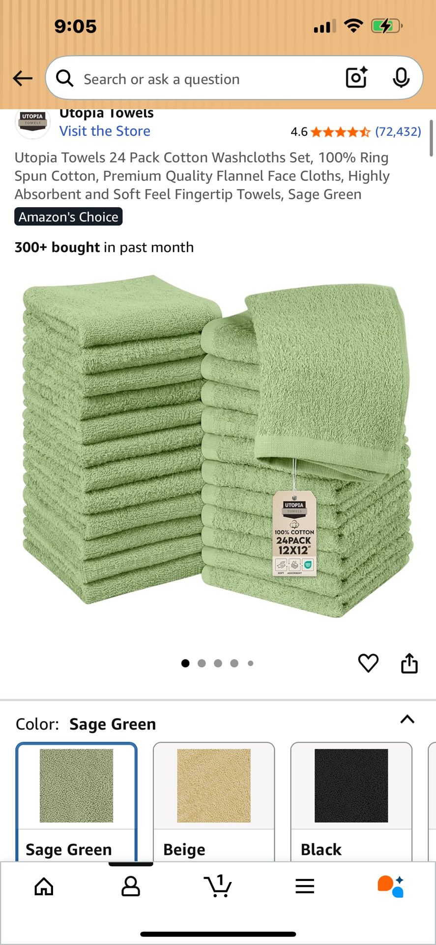 Utopia Facial Washcloths