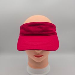 Unbranded Women's Red Solid Cotton AdjustableVisor