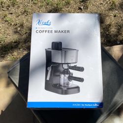 6 Bar Espresso Machine, 800W Compact Coffee Maker with Stainless Steel Cup Warmer, Steam Milk Frother & So much more!