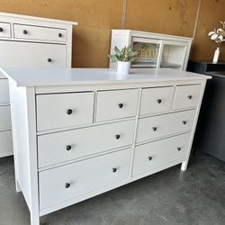 White Hemnes IKEA 8 Drawer Dresser