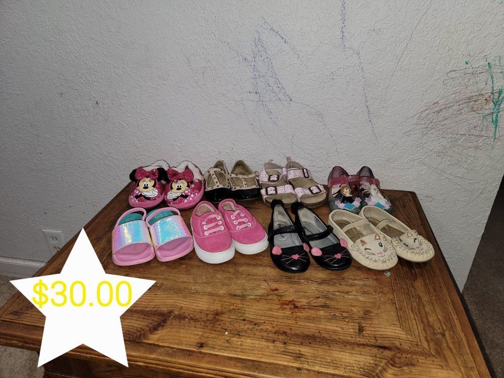 Toddler Girl (8pc) Shoe Bundle Sz. 7c-8c for Sale in Laughlin Air Force ... image.