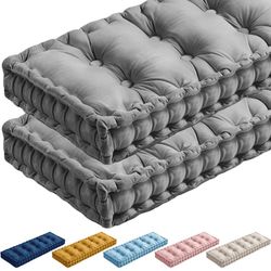 2, Brand New In The Box Bench Cushions. Gray Velvet