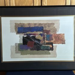 Abstract Art Print Framed & Matted Titled "Matrix" or "Matrix VIII" by Artist Steve Strickland