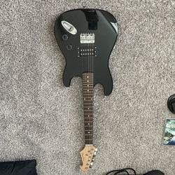 Electric Guitar With Amp And Cord 