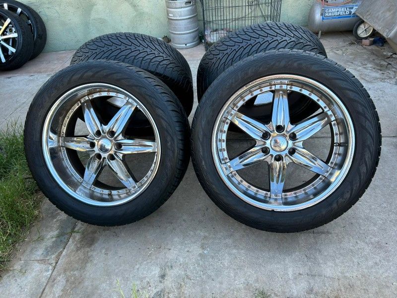 RIMS 305/45R22...6 LUGS FIT CHEVY SILVERADO YUKON TAHOE SUBURBAN NISSAN TITAN DENALLI NISSAN ARMADA