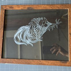 Etched Glass Chicken