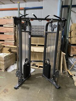 Sanata Clara Fit- New Functional Trainer-Dual Adjustable Pulley -Gloss Grey-Heavy Duty-Smooth Glide