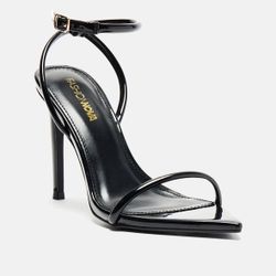 Black Fashion Nova Heeled Sandals 