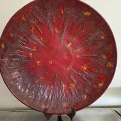 Decorative Large Red Plate 