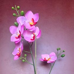 Artificial Pink Orchid In Pot