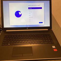Y 17” HP Touchscreen Laptop with Charging Cable, Works Great