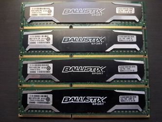 4 Ballistix Sport DDR3 Desktop Memory