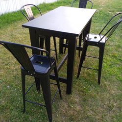 High Table And Chairs 