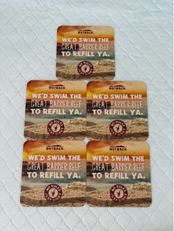 Set of 5 Outback Steakhouse Coasters