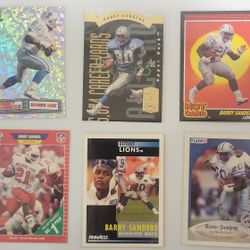 Barry Sanders Football Card Lot