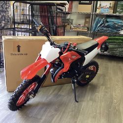 49CC Kids Dirt Bike 2-Stroke ,Speed Up to 20mph,Max Load 135Lbs Red