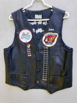 Vintage local motorcycle club leather vest