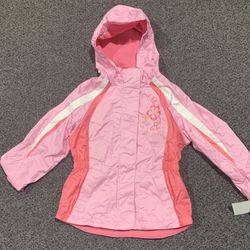 New Xeroxposure girls size 5/6 pink hooded spring jacket