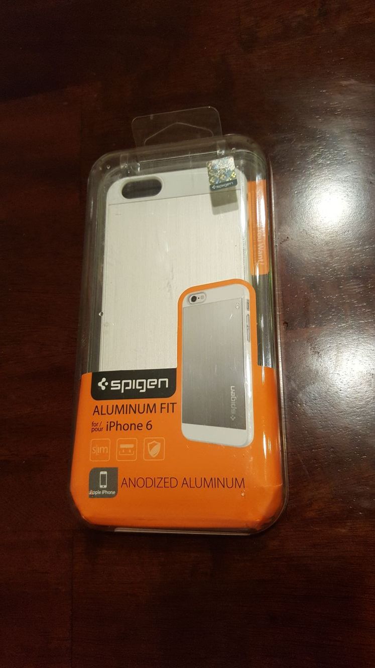 iPhone 6 case slim fit white and aluminium