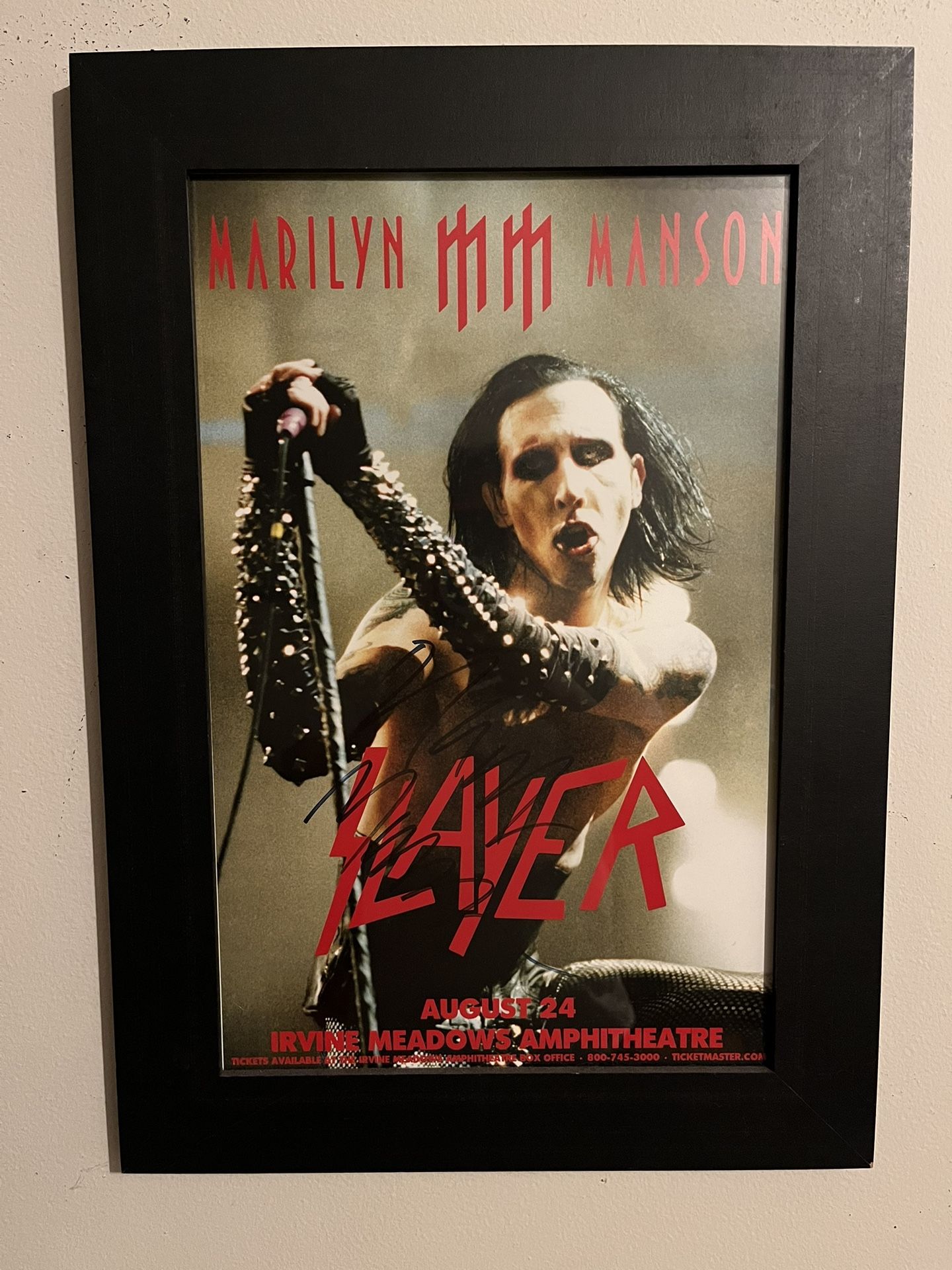 Marilyn Manson Autographed Concert Poster 