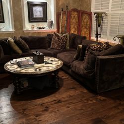 Chocolate Deep Cushion Sectional 