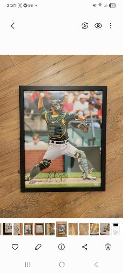 Kurt Suzuki A's Autographed and Framed 16×20 photo