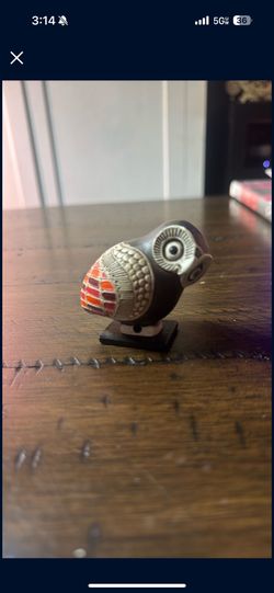 Small Carved And Painted Owl