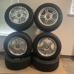 205/60R-15 Tires + Rims + Studded Tires