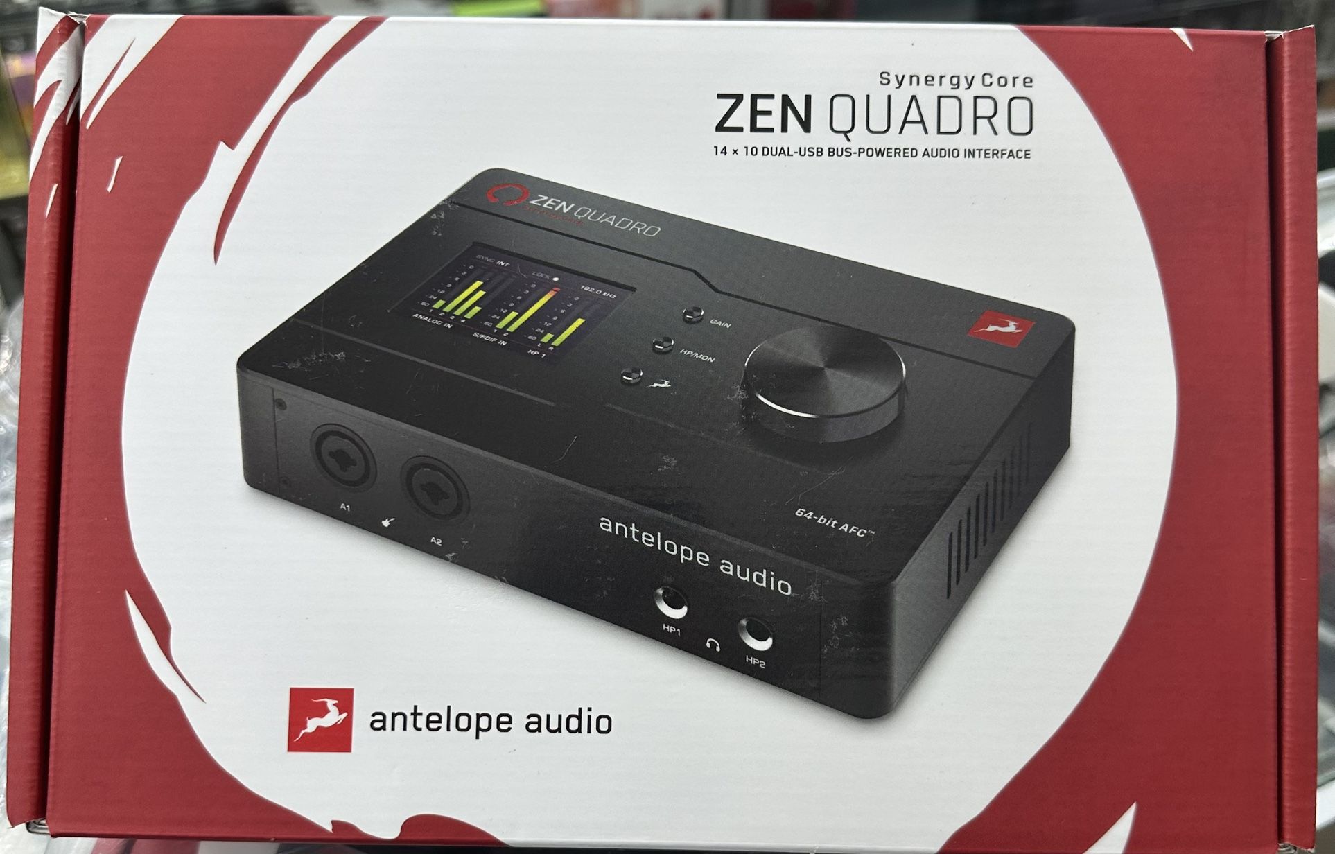 Antelope Audio Zen Quadro Synergy Core — 4-Channel Dual USB-C Bus Powered Audio Interface w/Discrete Preamps, Real-Time DSP+FPGA Effects & Compatibili