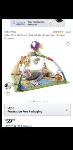 Child baby rain forest deluxe playpen