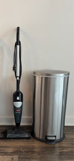 Mini Bissell Vacuum & Stainless steel Trash can