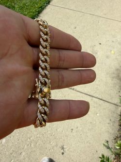 14l gold Miami Cuban link style bracelet