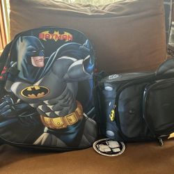 BATMAN Backpack And Lunch Bag - NEW 