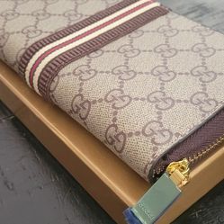 GUCCI OPHIDIA GG/SUPREME LONG WALLET