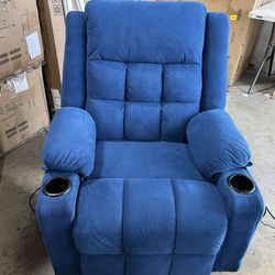 Power Lift Chair Recliners for Elderly with Heat and Massage, Recliner Chairs for Adults, Upgraded Fabric Recliner with USB & Type-C Charge Port, Cup 