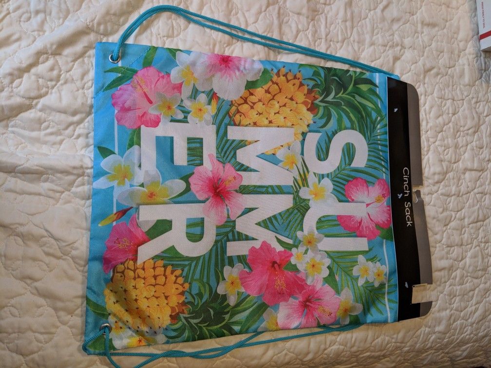 Summer cinch back pack bag