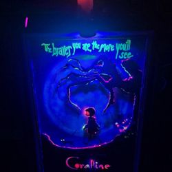 3D Blacklight Caroline Framed Picture, Beautifully Made And Will Also Make Anything You Want As Long As You Have The Poster I Can 3D It And Put Lights