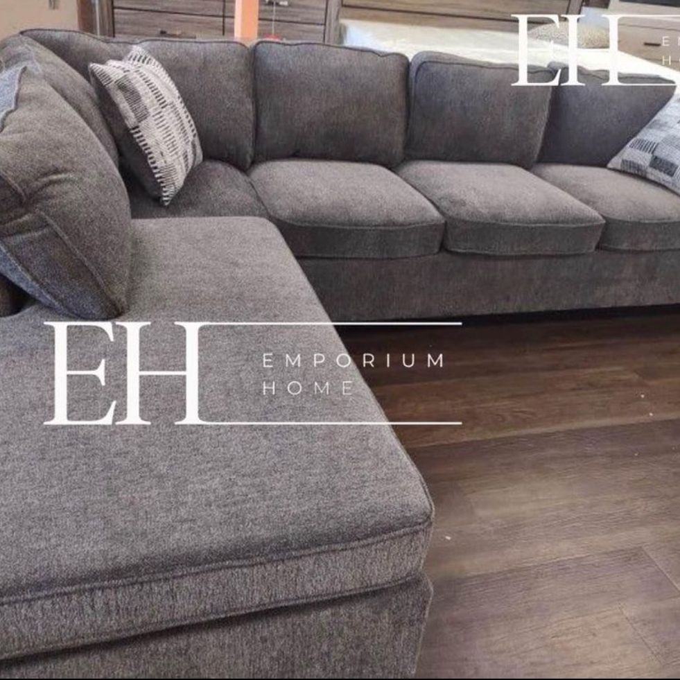 Grey Chenille Sofa Sectional 🔥buy Now Pay Later 