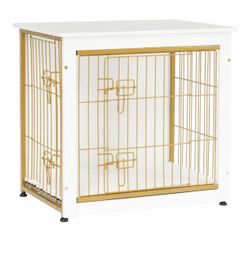 White and gold kennel